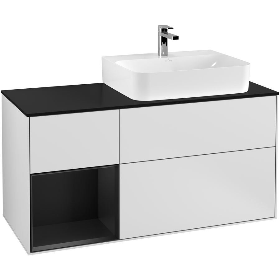 Wastafelonderkast Finion 1200x603x501mm White Matt Lacquer F142PDMT