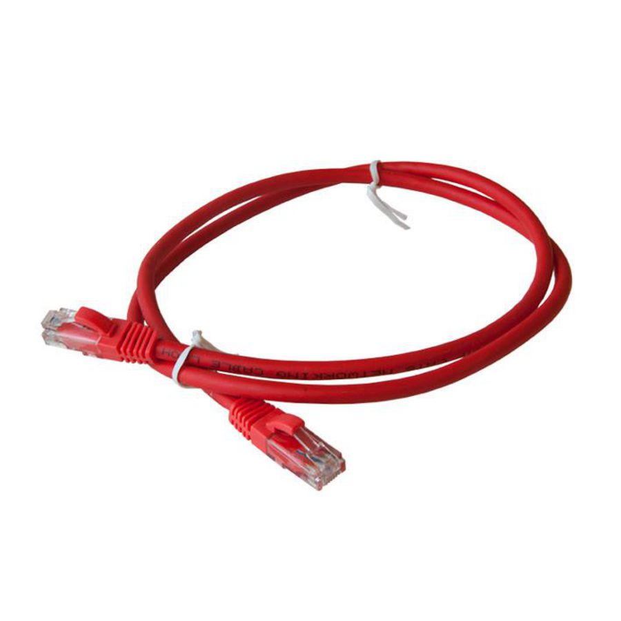 Patchkabel / netwerkkabel CAT5e UTP PVC molded rood 1.0meter