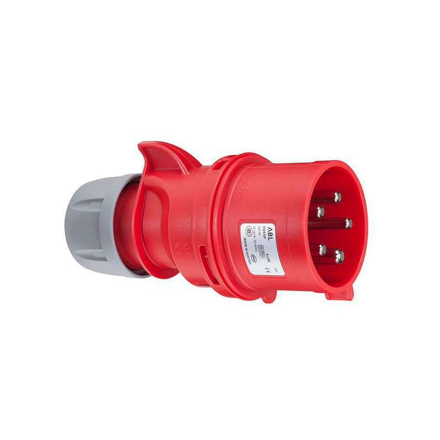 Faseomvormer CEE IP44 16A 5P 400V 6h rood VVE=10