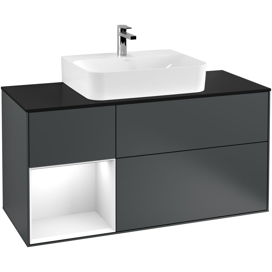 Wastafelonderkast Finion 1200x603x501mm Mid.Blue Matt Lacquer F162GFHG