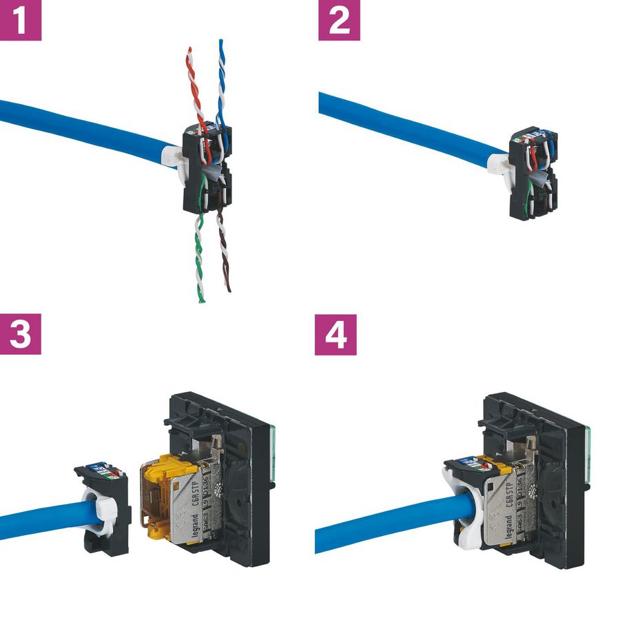 Connector 1xRJ45 UTP LCS2 Cat. 6 1 module Mosaic
