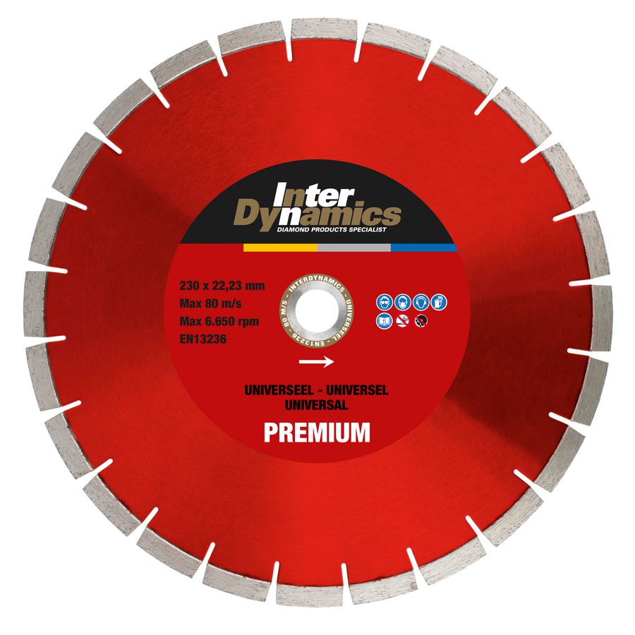 Universeel Premium Matrixdiamantzaagblad 350mm asgat 25.4mm