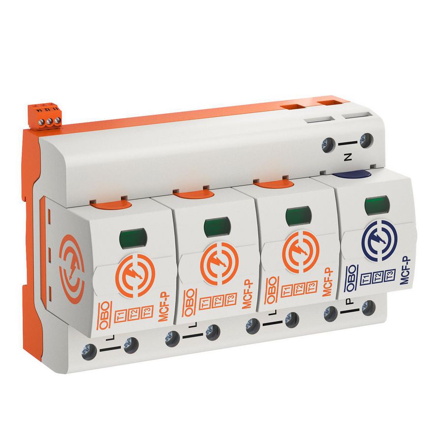 Bliksemstroomafleider 3-polig NPE+RS 255V