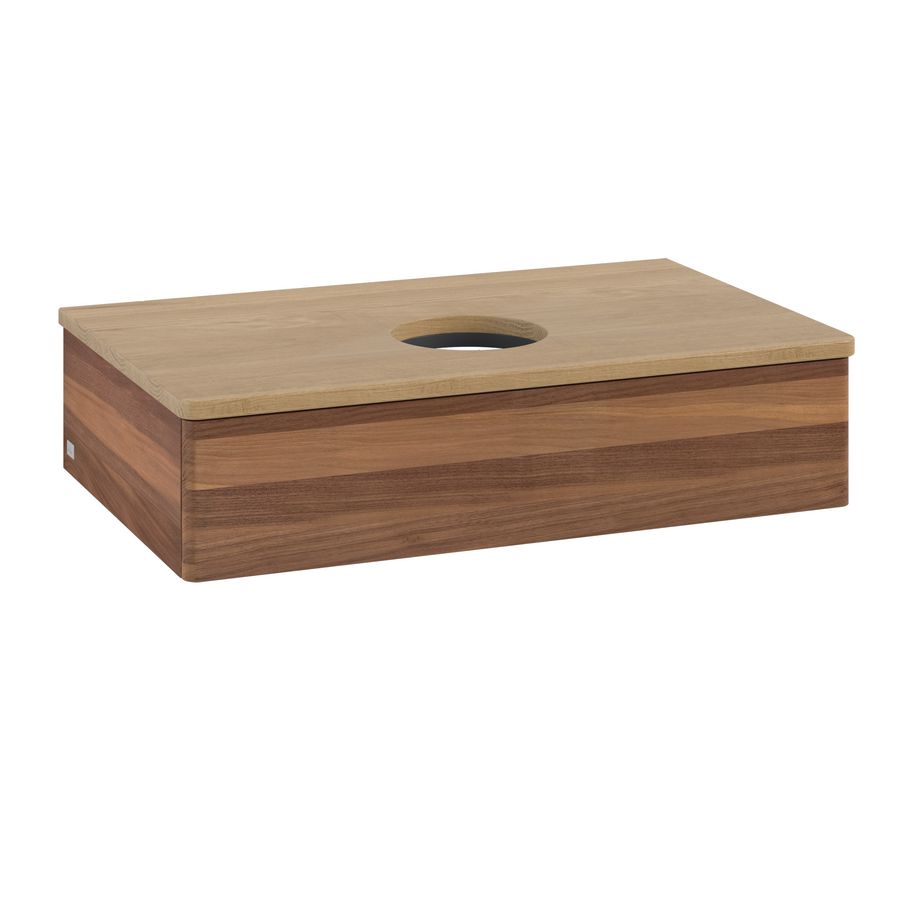 Wastafelonderkast Antao 800x190x500mm Warm Walnut K08011HM
