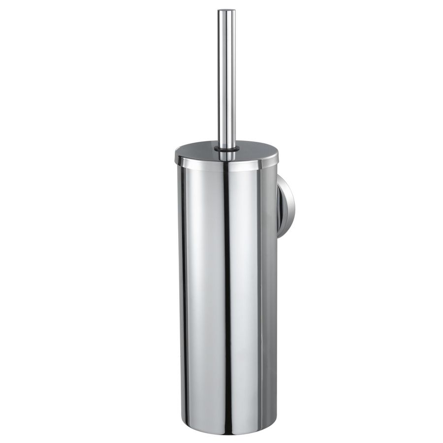 Closetborstelset met deksel metaal chroom AQX PRO2000