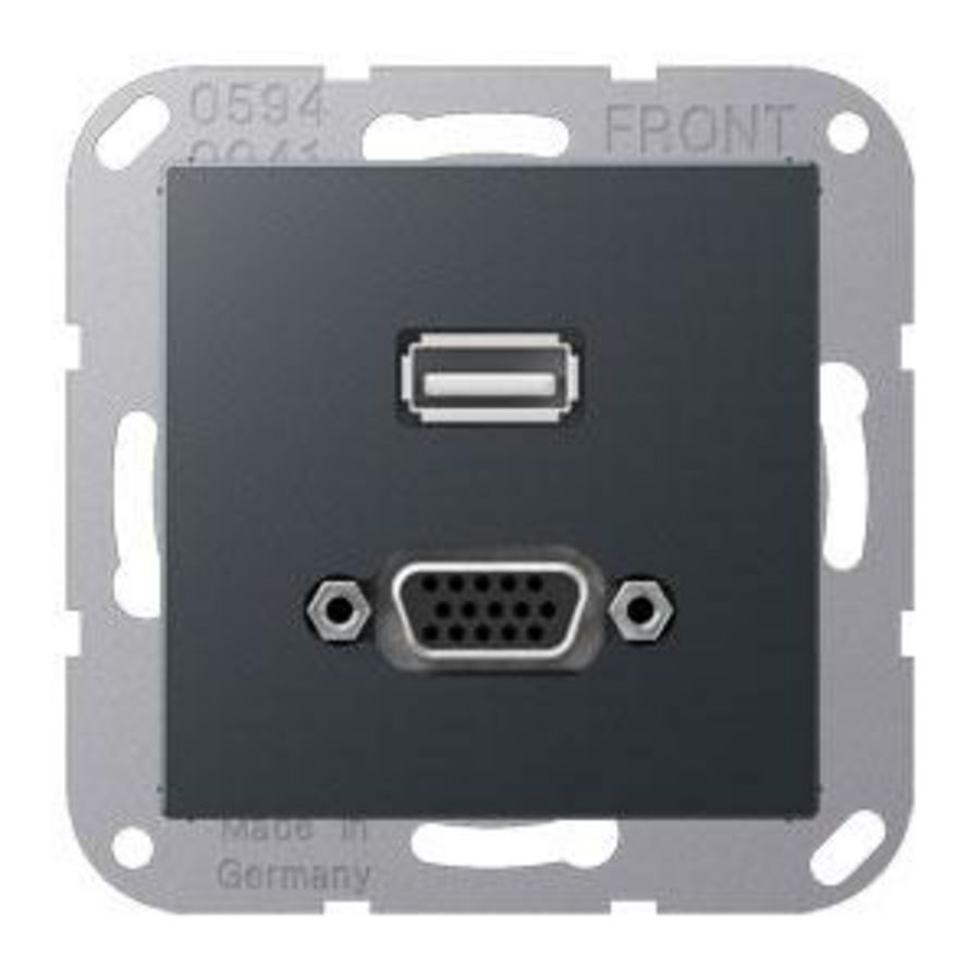 Afdekking A500 antraciet voor USB/VGA