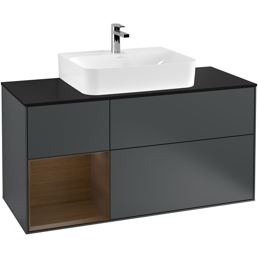 Wastafelonderkast Finion 1200x603x501mm Mid.Blue Matt Lacquer F162GNHG