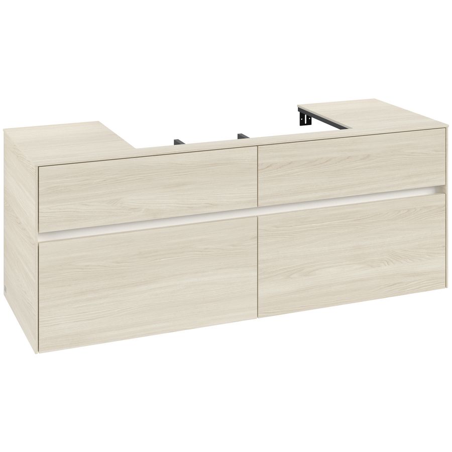 Wastafelonderkast Collaro 1400x548x500mm White Oak C08800AA
