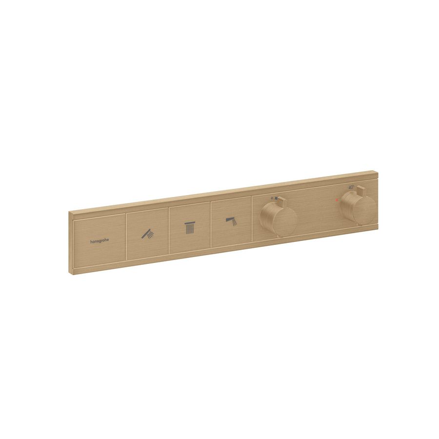 RainSelect thermostaat inbouw voor 3 functies Brushed Bronze