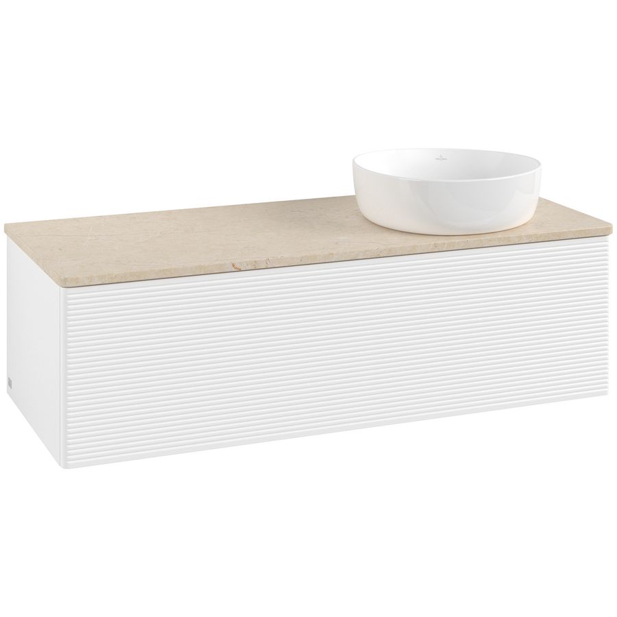 Wastafelonderkast Antao 1200x360x500mm White Matt Lacquer K34113MT