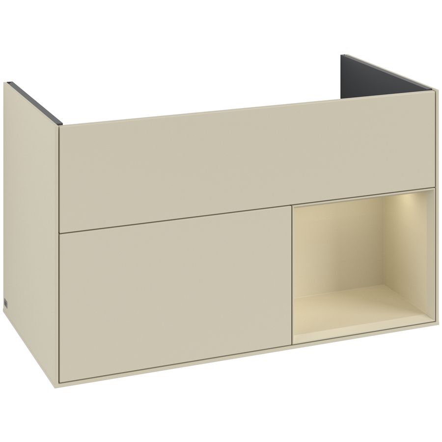 Wastafelonderkast Finion 996x591x498mm S.Grey Matt Lacquer G040HJHJ