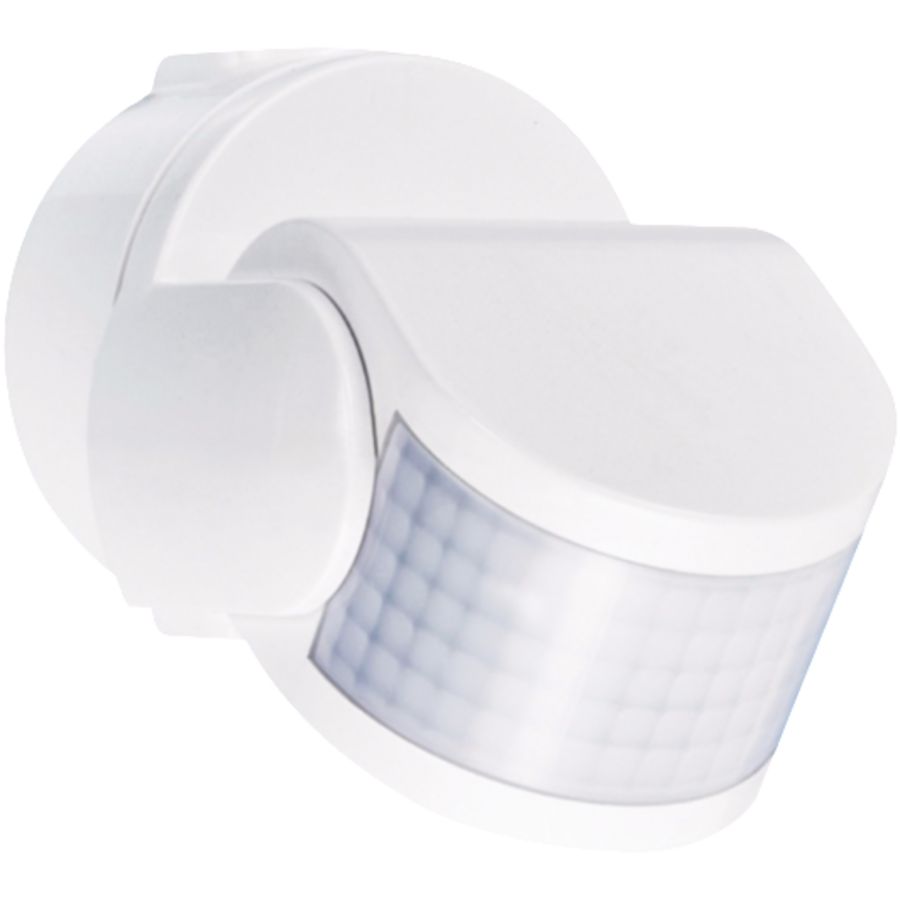Bewegingsmelder 230V 12m 200gr. IP55 wand/plafondmont. Wit