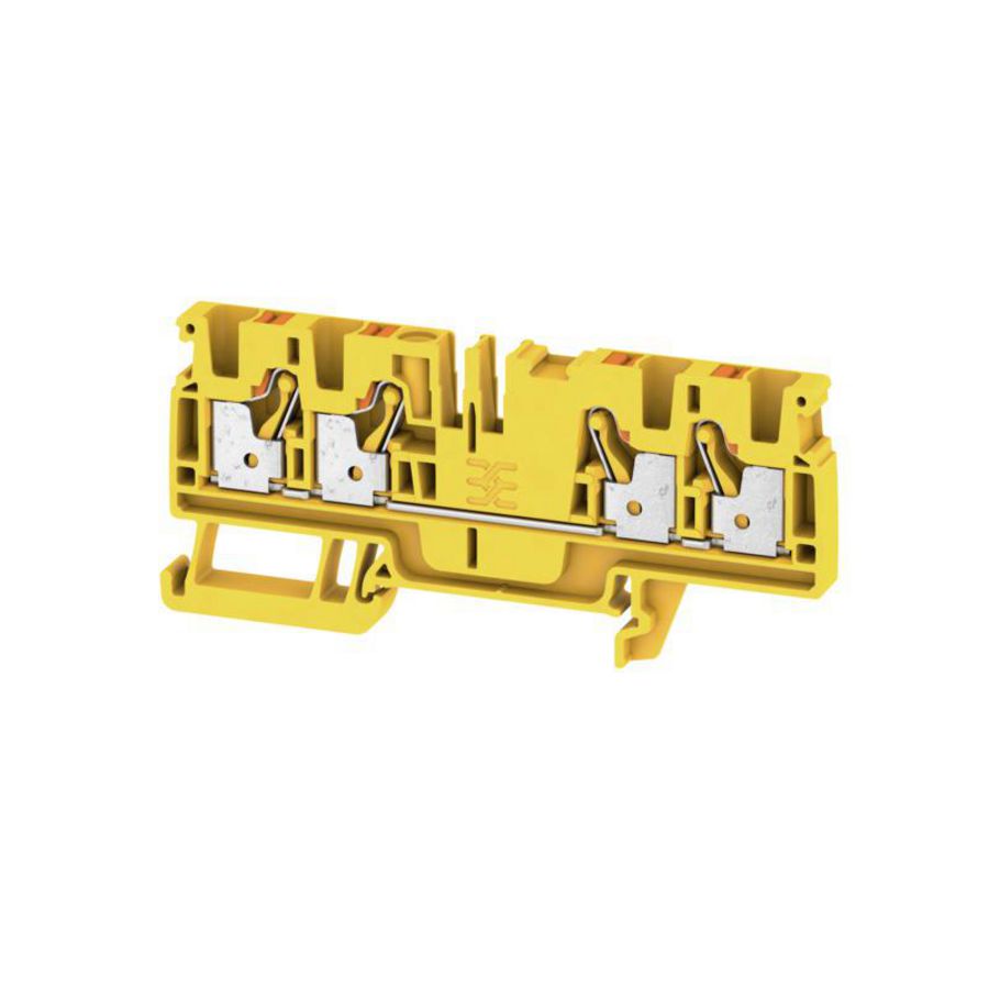 Doorvoerklem PUSH IN geel 4mm² 32A 800V 2051550000 VVE=50