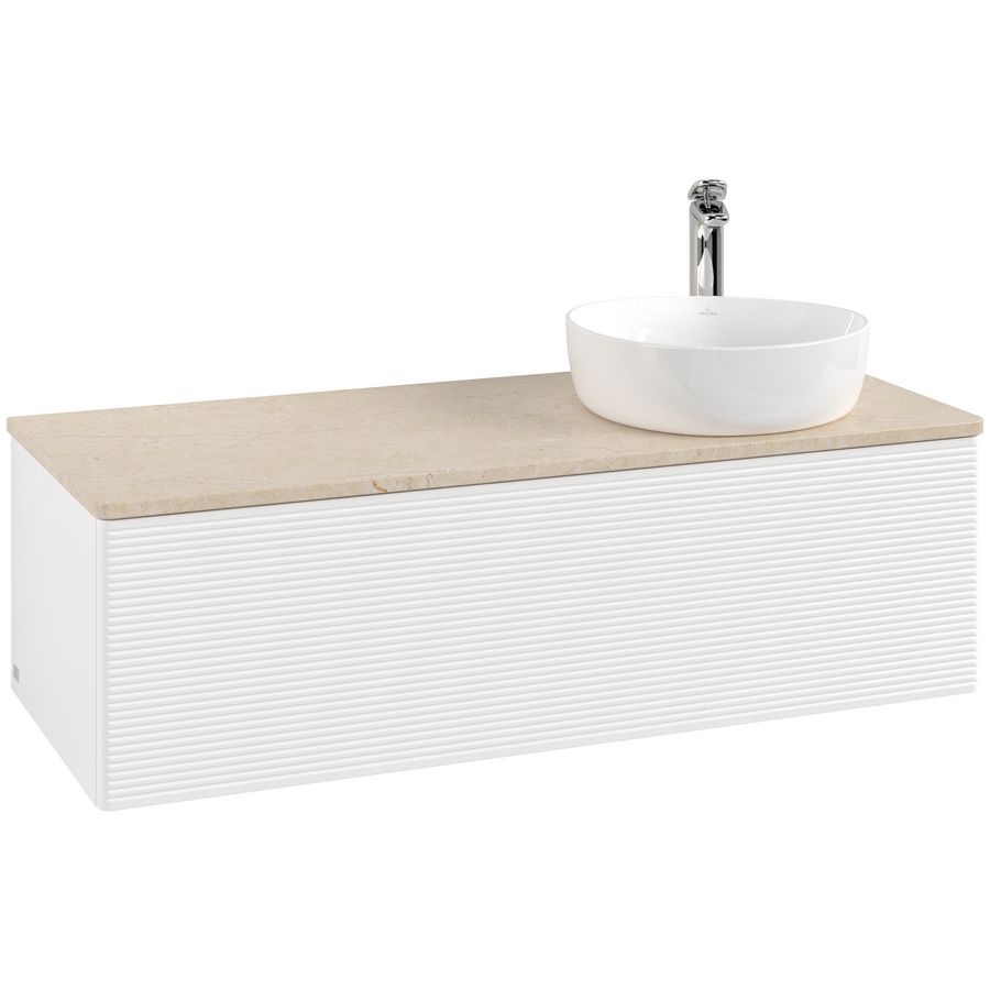 Wastafelonderkast Antao 1200x360x500mm White Matt Lacquer K34153MT