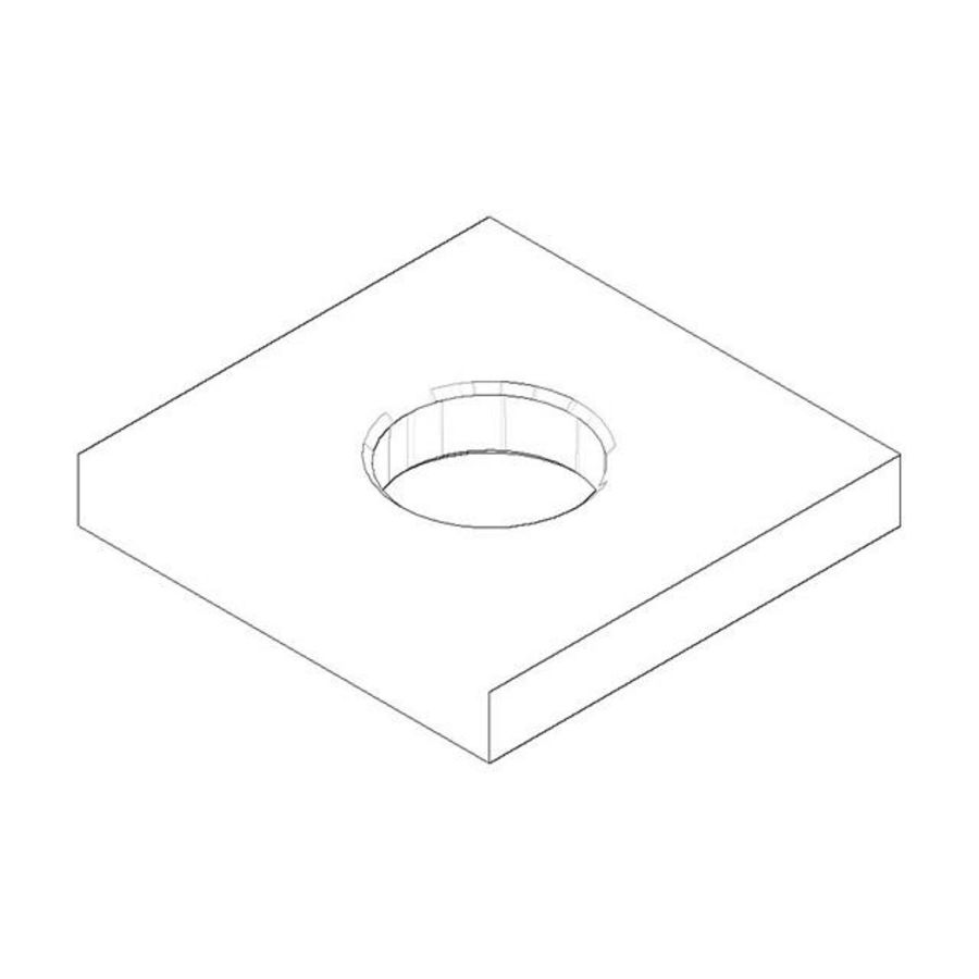Rozet 60x60x9mm chr 092767006-00