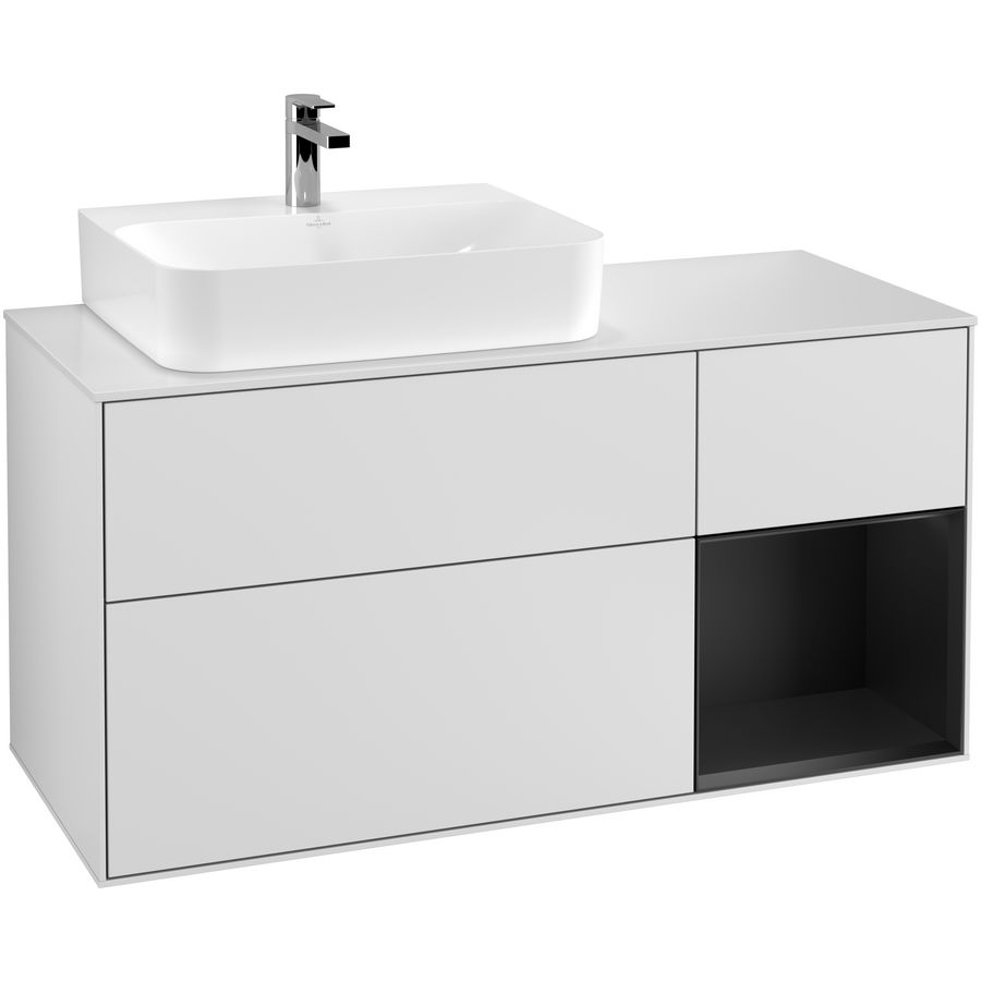 Wastafelonderkast Finion 1200x603x501mm White Matt Lacquer F151PDMT