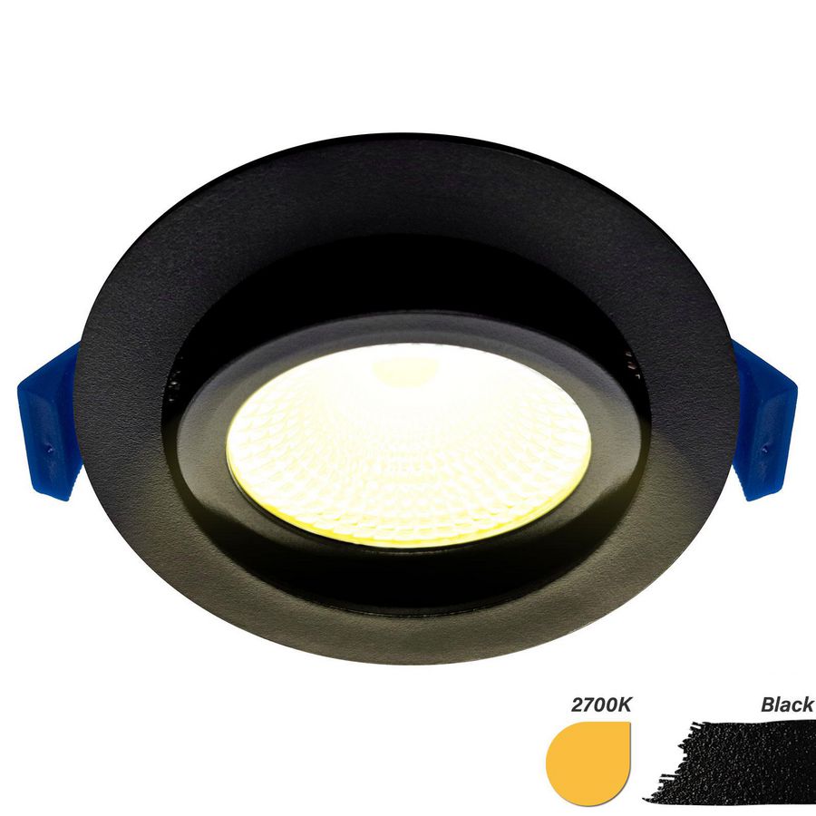 Inbouwspot led 5W DIM 2700K IP54 60D A rond zwart