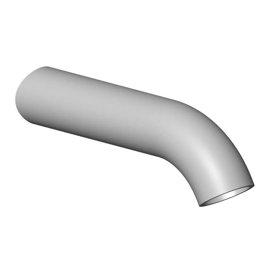 Uitloop 114,5x38x23mm Mat Zwart