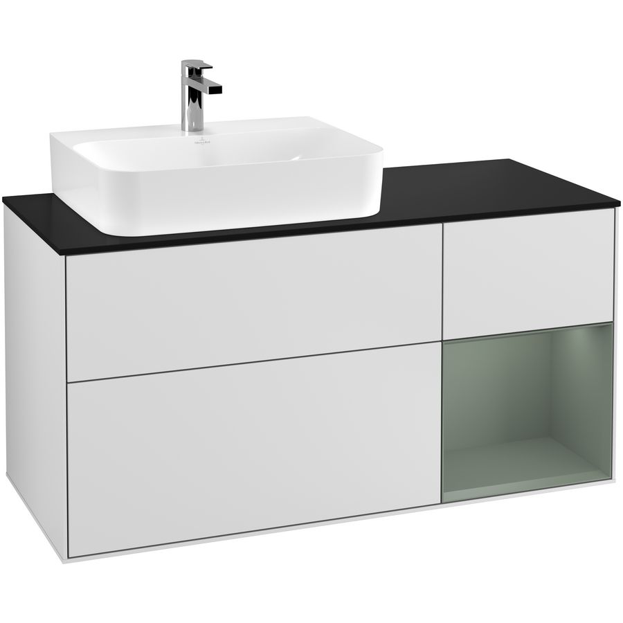 Wastafelonderkast Finion 1200x603x501mm White Matt Lacquer F152GMMT