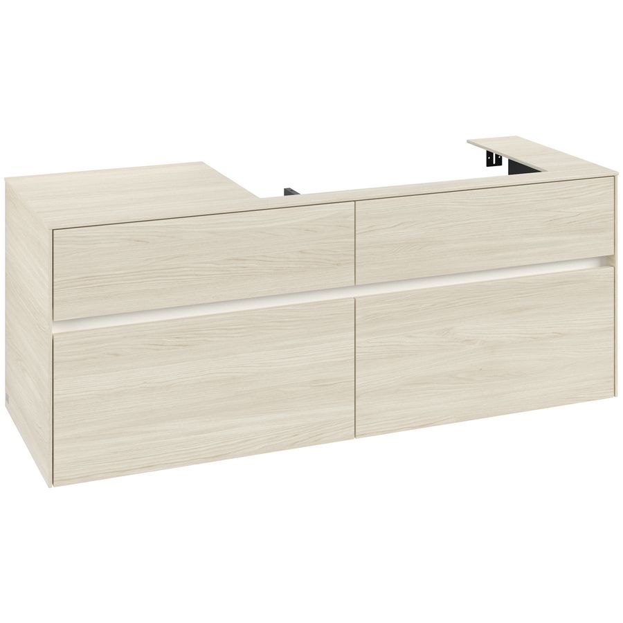 Wastafelonderkast Collaro 1400x548x500mm White Oak C090B0AA