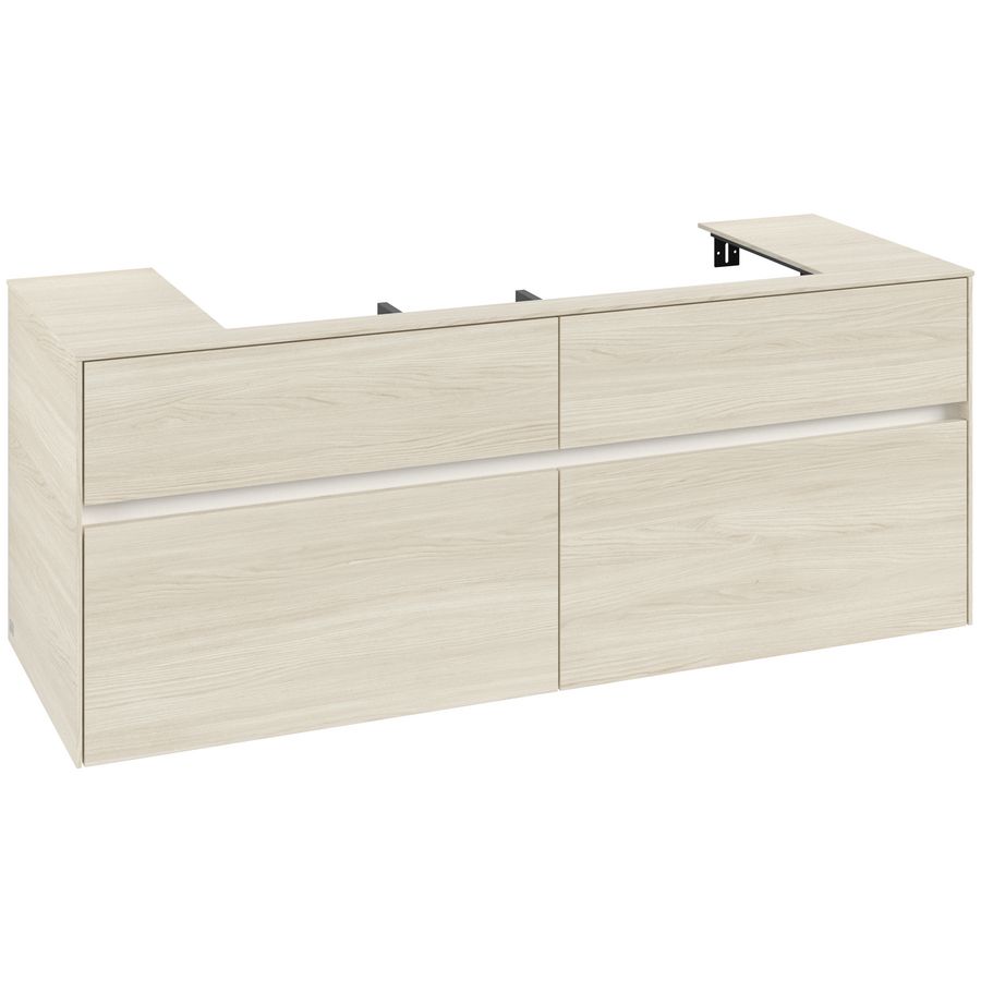Wastafelonderkast Collaro 1400x548x500mm White Oak C09200AA