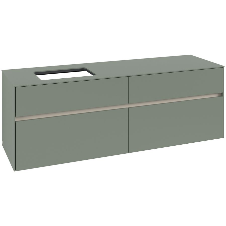 Wastafelonderkast Collaro 1600x548x500mm Soft Green C12100AF