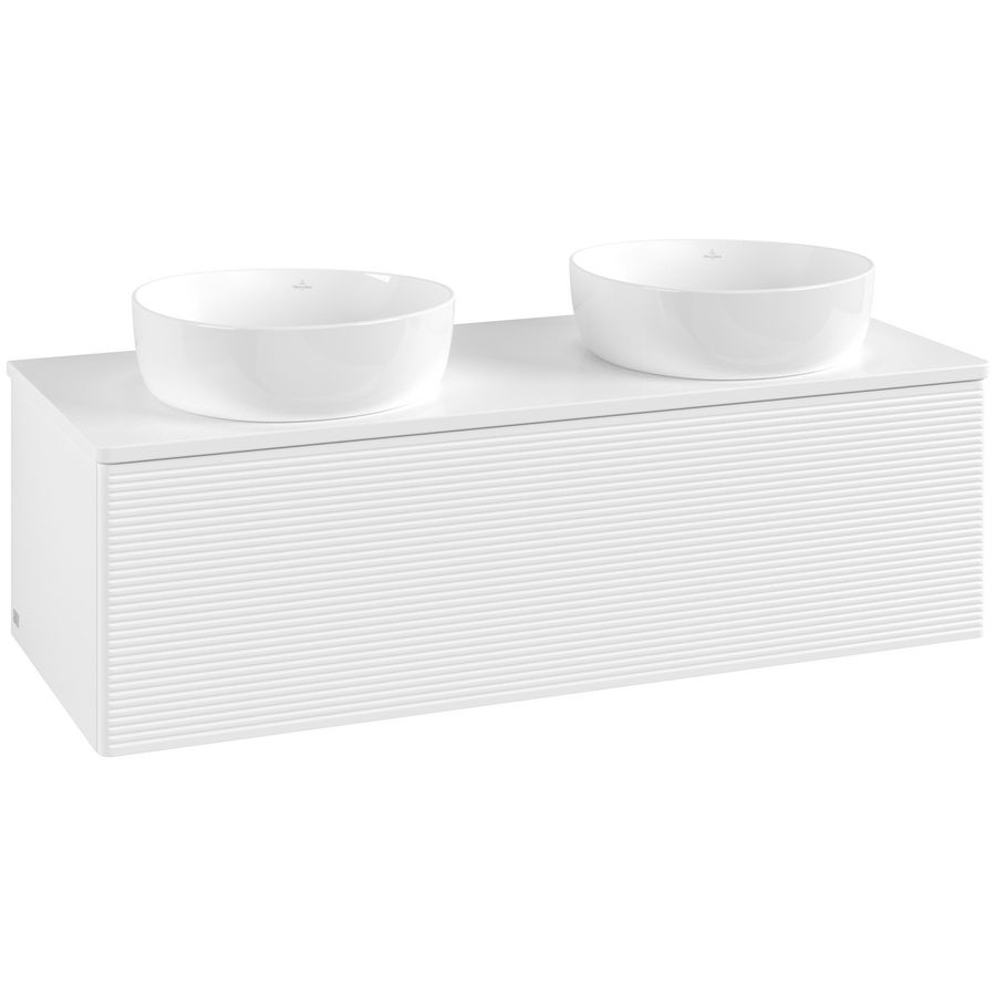 Wastafelonderkast Antao 1200x360x500mm White Matt Lacquer K35110MT