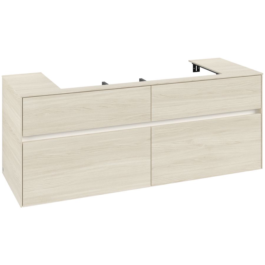 Wastafelonderkast Collaro 1400x548x500mm White Oak C092B0AA