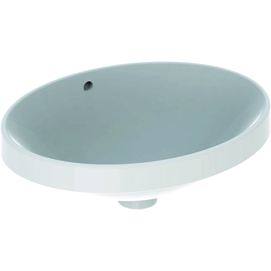 VariForm opbouwwastafel ovaal 50x40cm met overloop wit