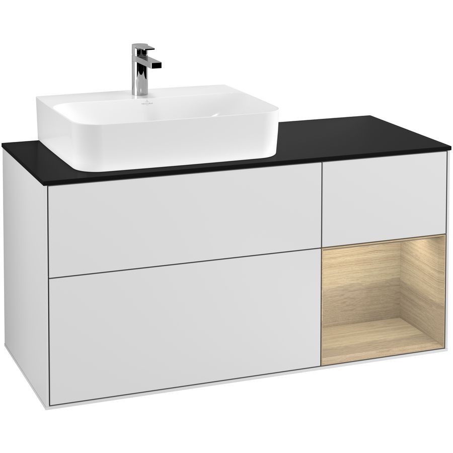 Wastafelonderkast Finion 1200x603x501mm White Matt Lacquer F152PCMT