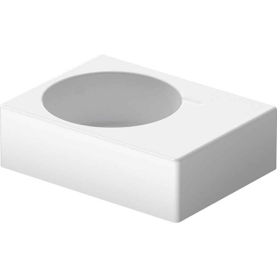 SCOLA #068460 wastafel 615mm wit met kraangat met overloop