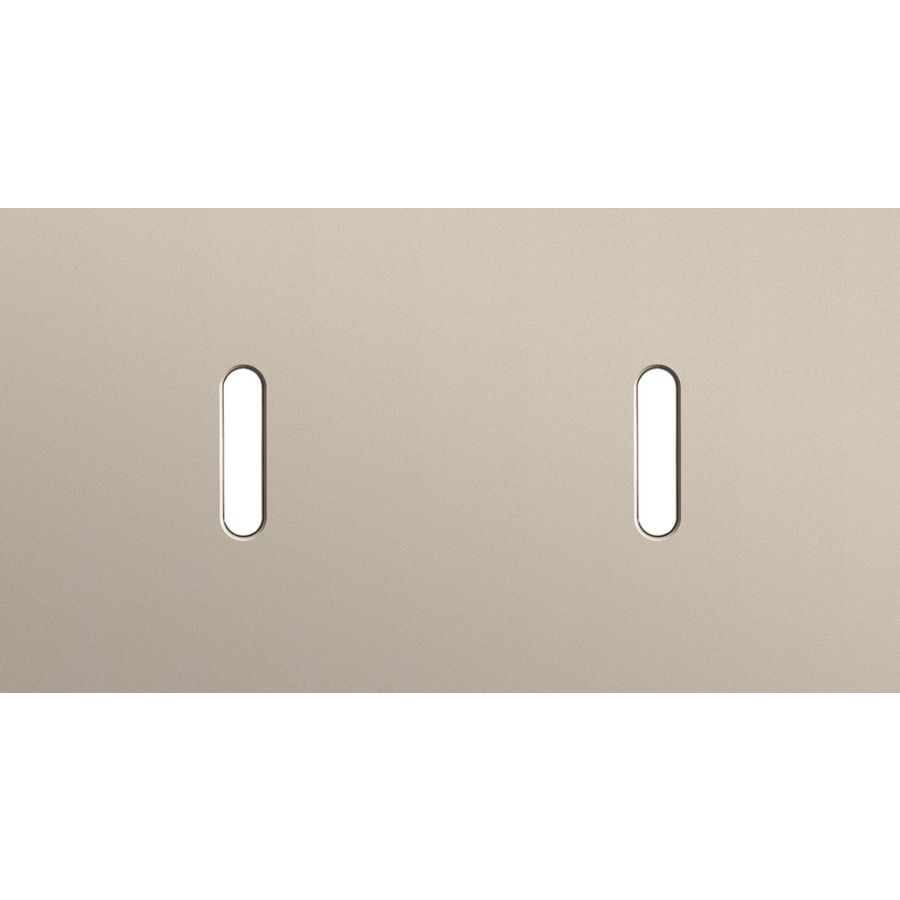 Tweevoudige afdekpl. horizontaal 71mm centerafstand twee enk