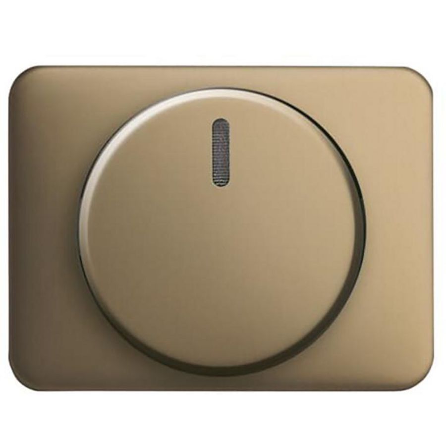 Centraalplaat + knop voor draaidimmer a-brons