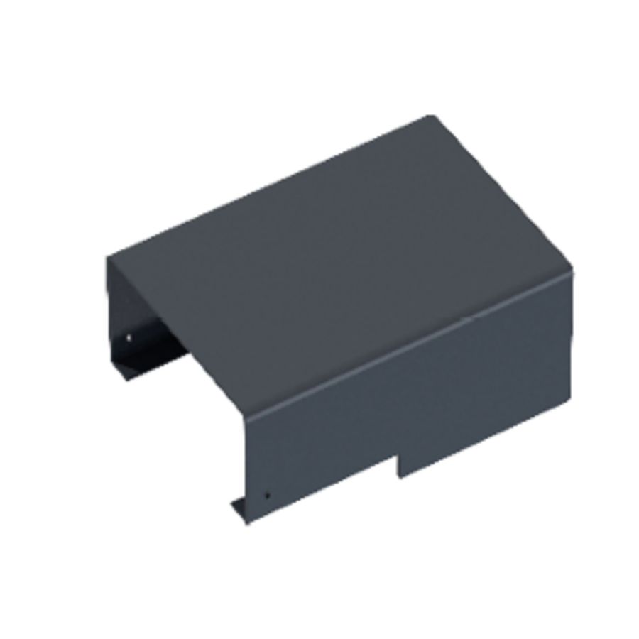 Afdekkap aluminium H130xB88xD68mm antraciet RAL7016 tbv leidinggoot