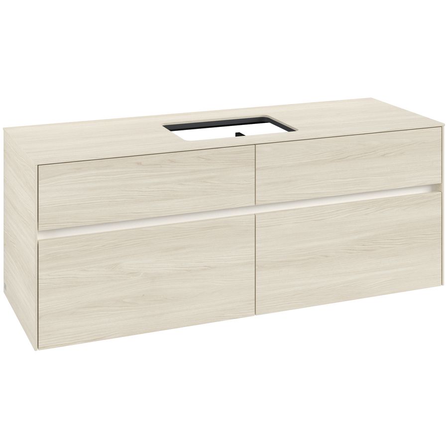 Wastafelonderkast Collaro 1400x548x500mm White Oak C116B0AA
