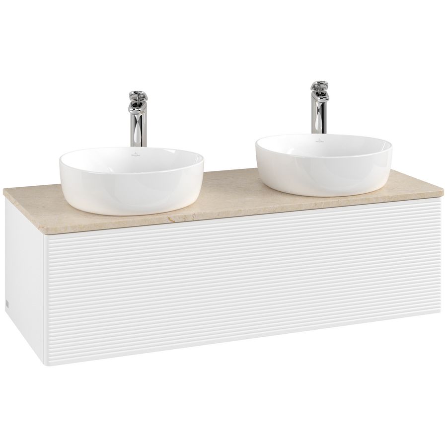 Wastafelonderkast Antao 1200x360x500mm White Matt Lacquer K35153MT