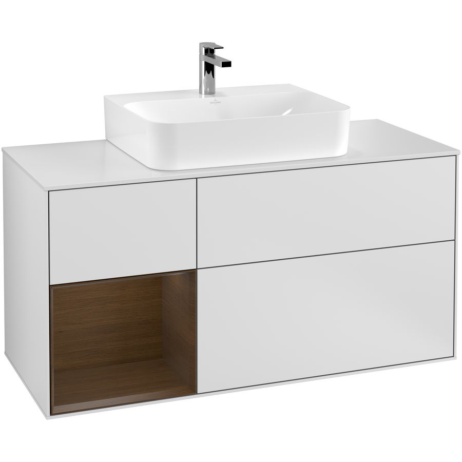 Wastafelonderkast Finion 1200x603x501mm White Matt Lacquer F161GNMT