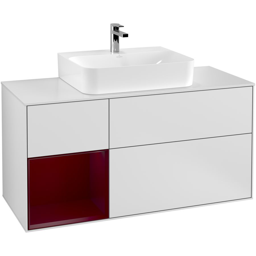 Wastafelonderkast Finion 1200x603x501mm White Matt Lacquer F161HBMT