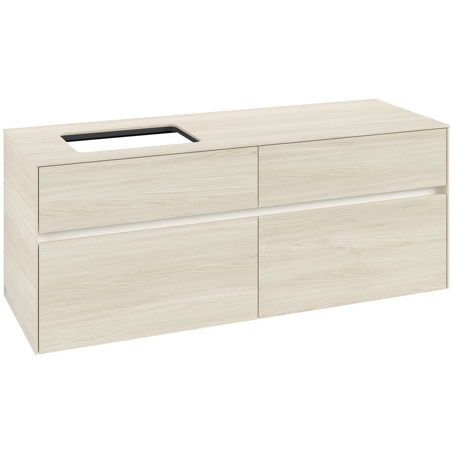 Wastafelonderkast Collaro 1400x548x500mm White Oak C117B0AA