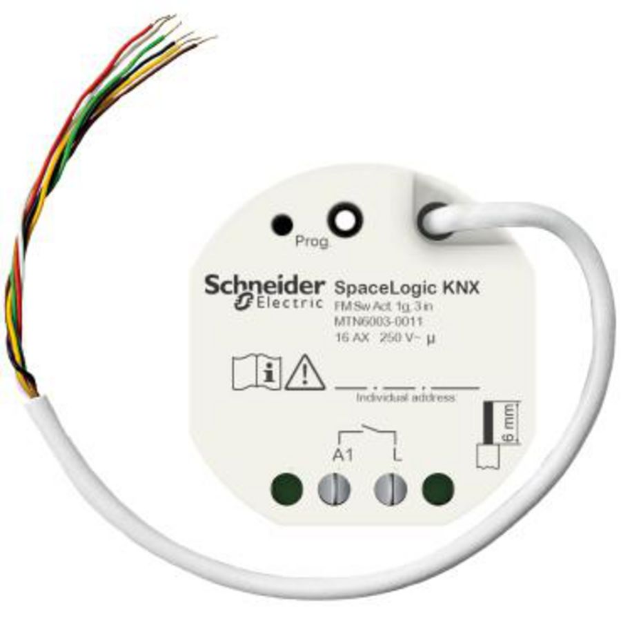 Switch actuator KNX 16 AX ,1 gang Flush mounted 3 binar