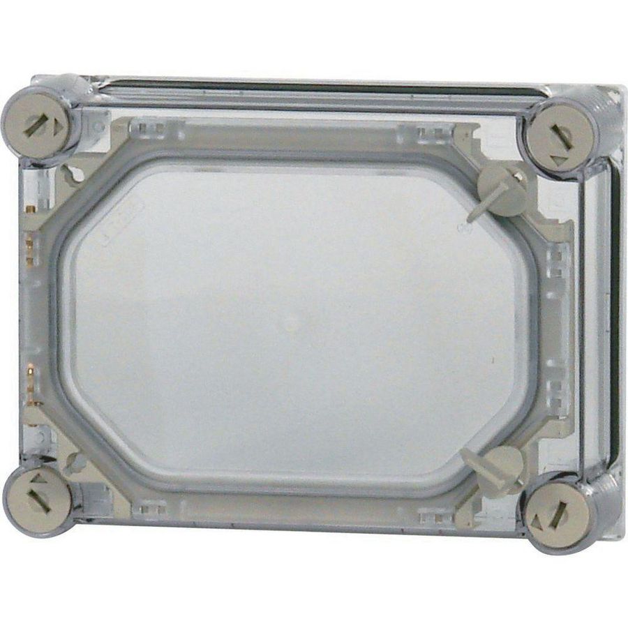 Deksel CI HxBxD=250x187.5x50mm met deur transparant