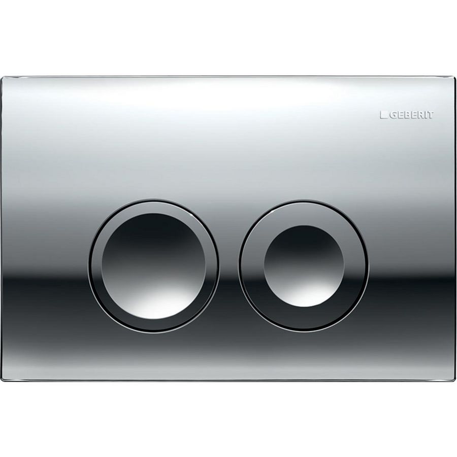 Bedieningsplaat 2-toets Delta25 ROUND chroom