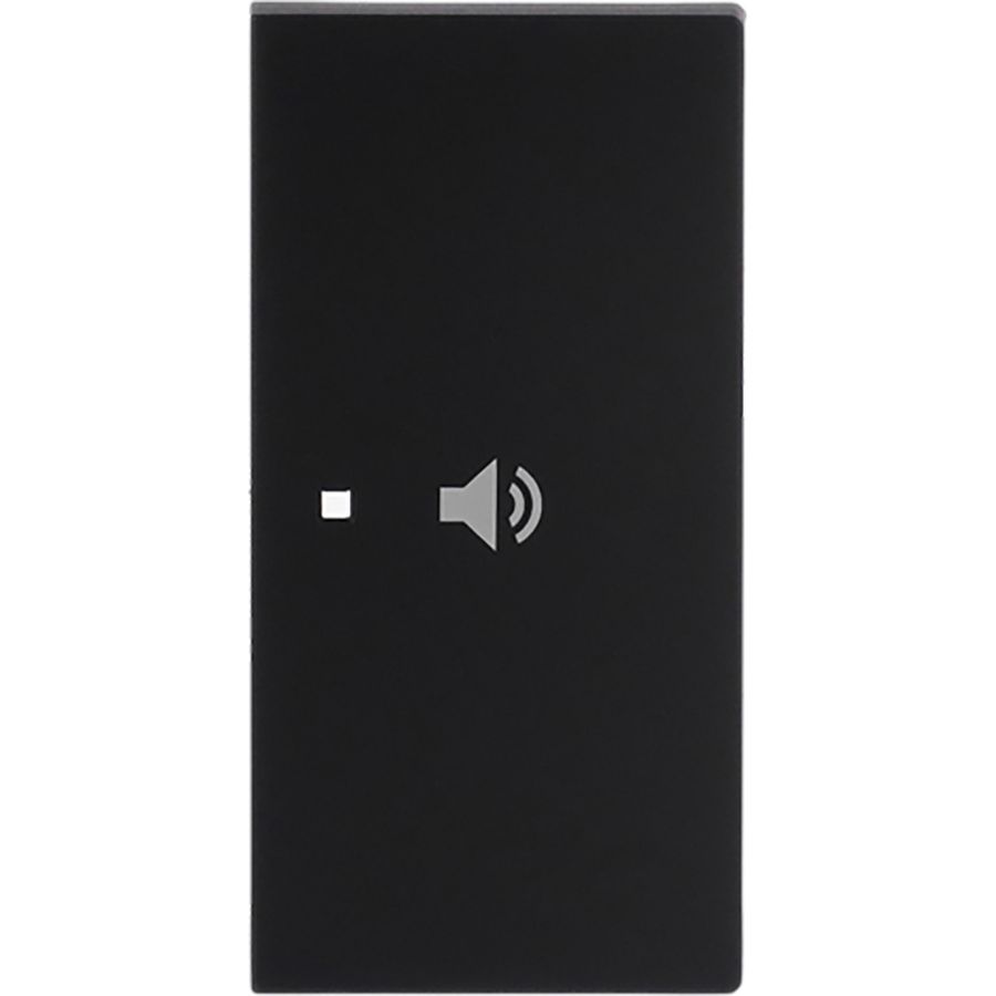Free@Home wip 2-voudig rechts, audio volume +- art-matzwart (6237-22-45M)