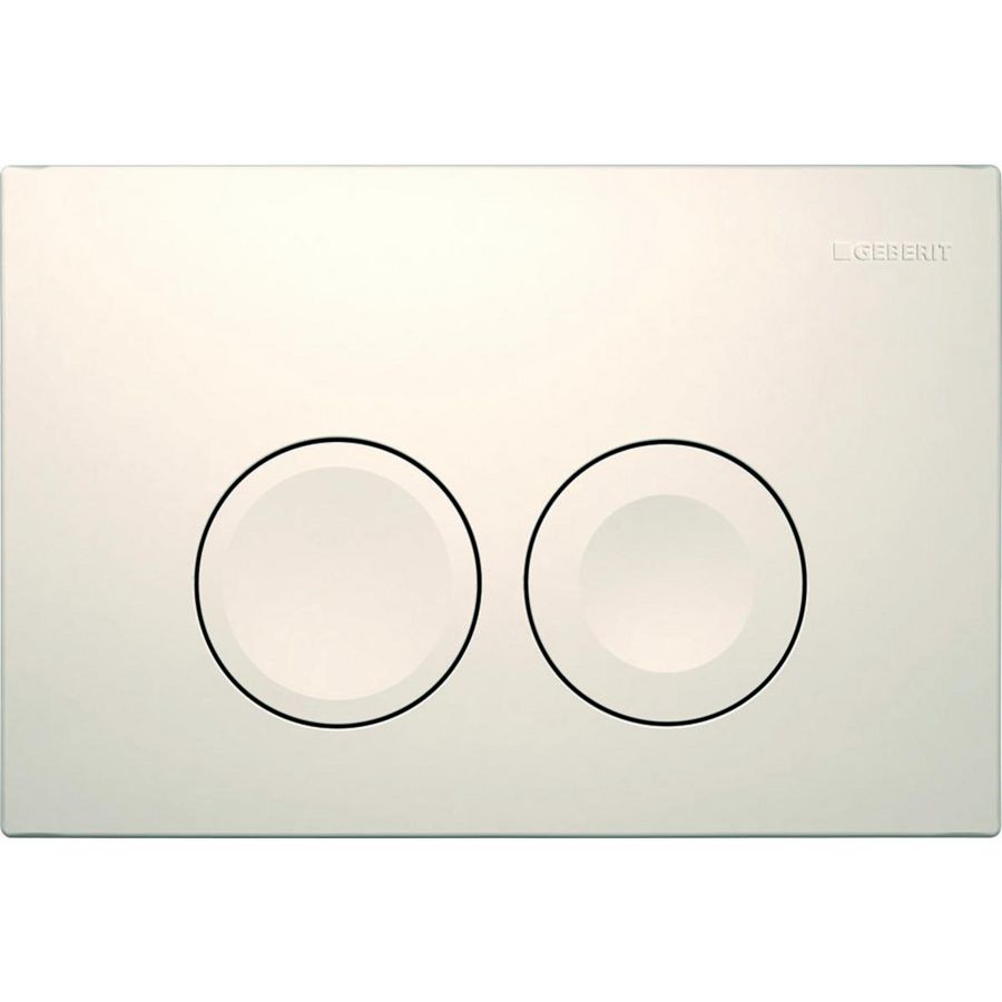 Bedieningsplaat 2-toets Delta25 ROUND Alpien wit