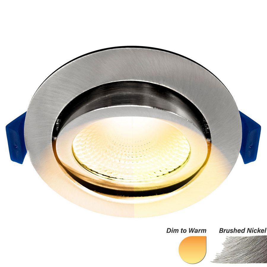 Inbouwspot led 5W WarmDim IP54 rond nikkel