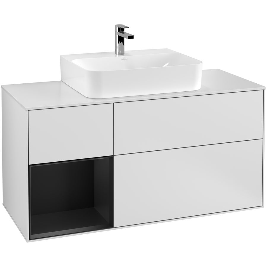 Wastafelonderkast Finion 1200x603x501mm White Matt Lacquer F161PDMT