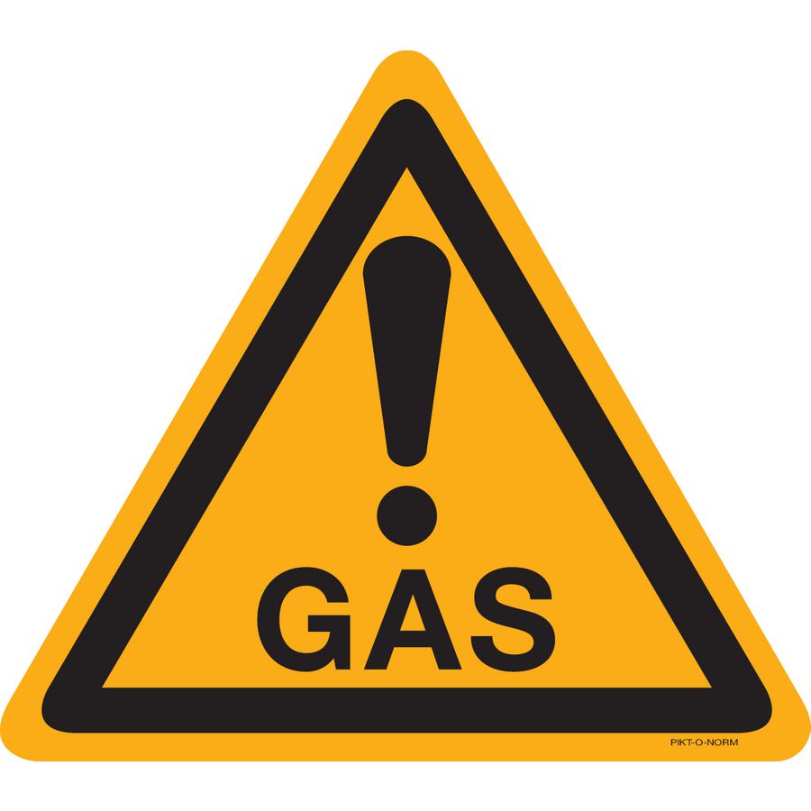 STICKER 3H200 GAS GEEL/ZWART DRIEHOEK (809-353263)