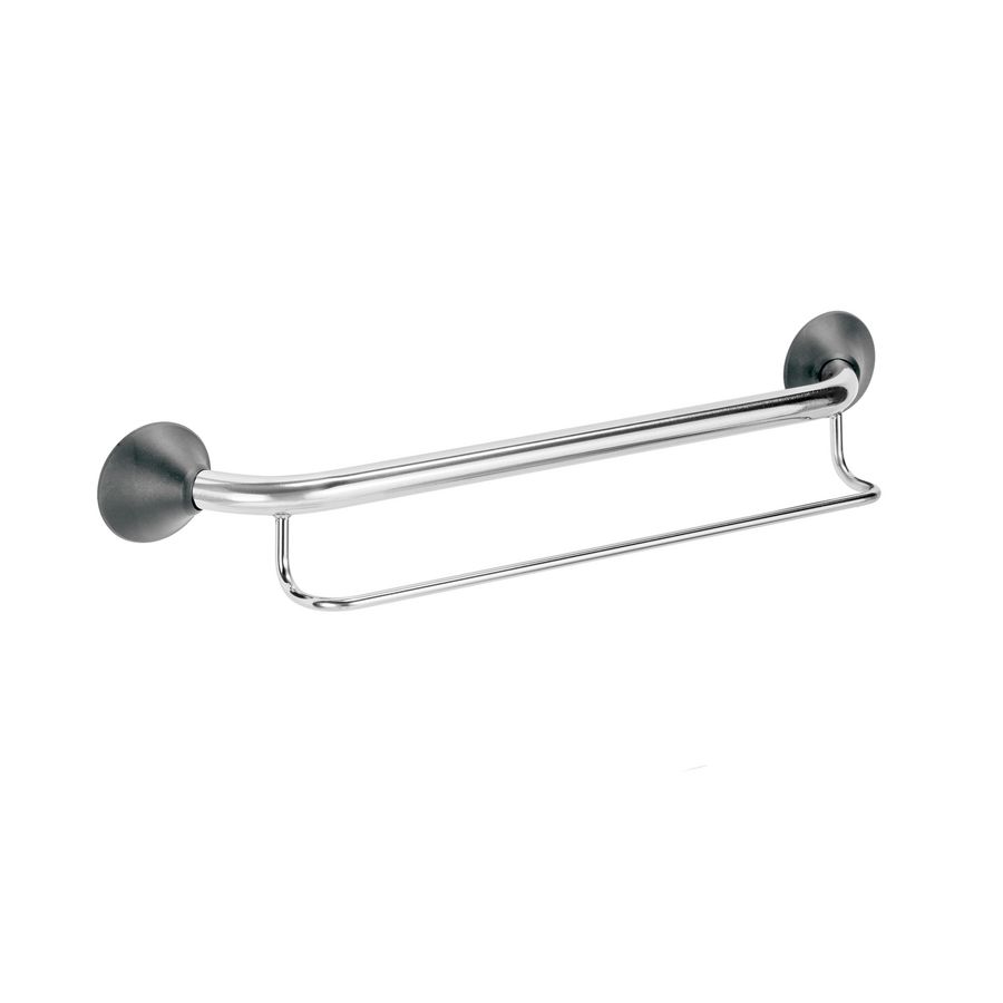 Handdoekrek+wandbeugel groot 600mm RVS gepolijst antraciete kap