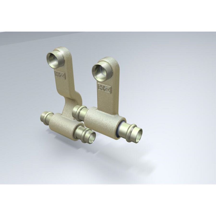 Radiatoraansluiting 2-delig uitsp. in wand 18mm VVE=10