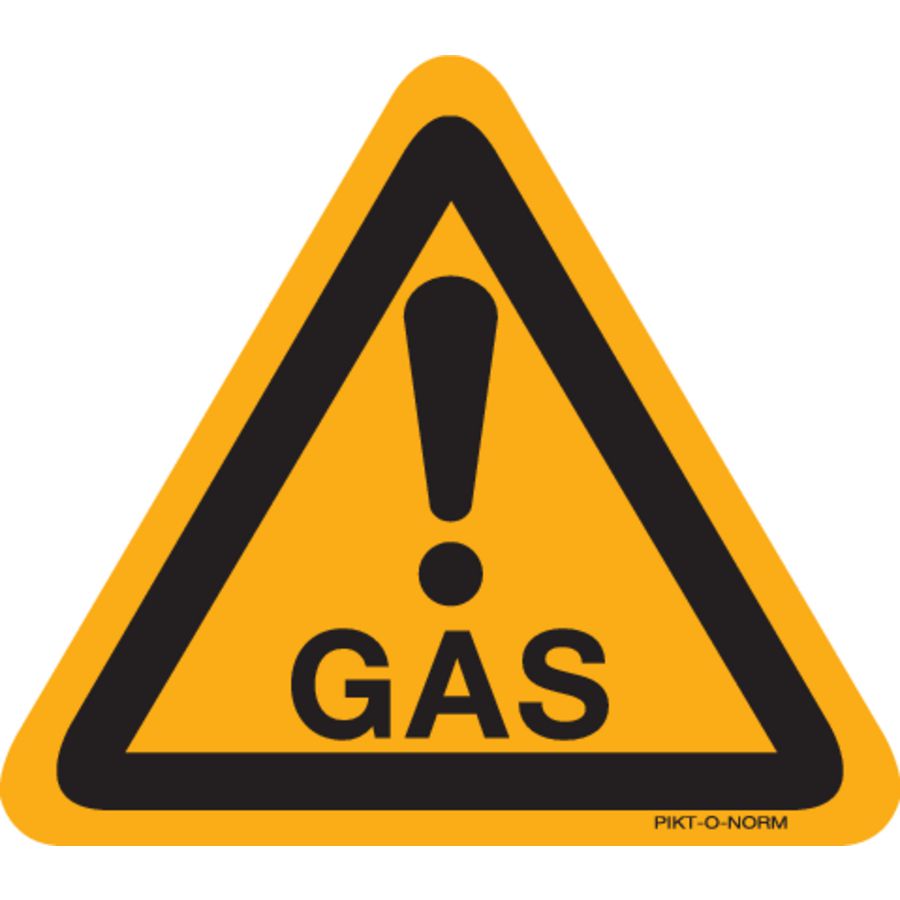 STICKER 3H090 mm GAS GEEL/ZWART (809-353163)